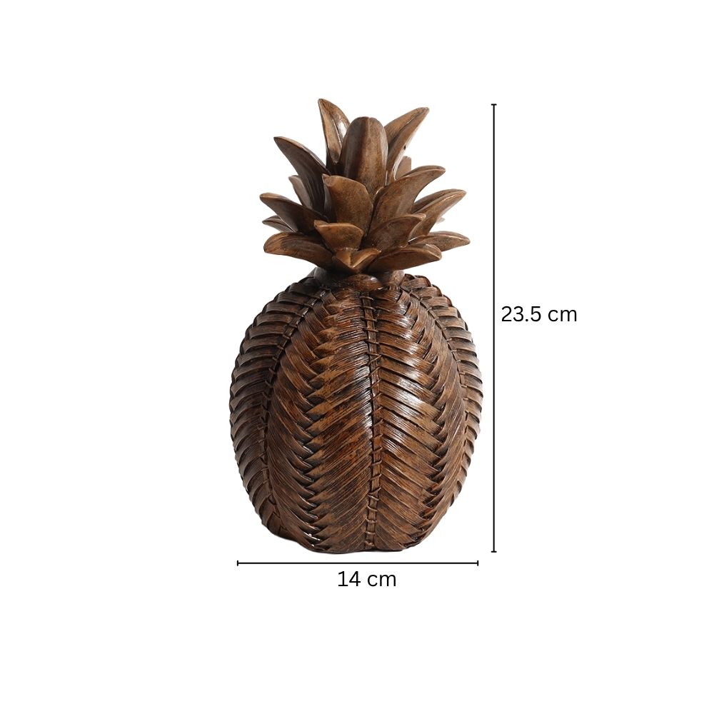 Finley Pineapple Decorative Sculpture - Brown