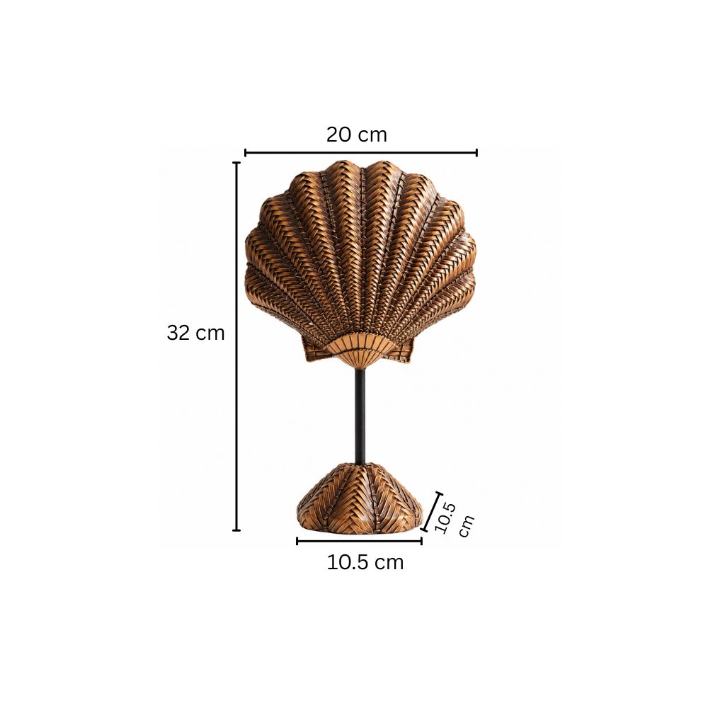 Finley Scallop Sculpture - Brown