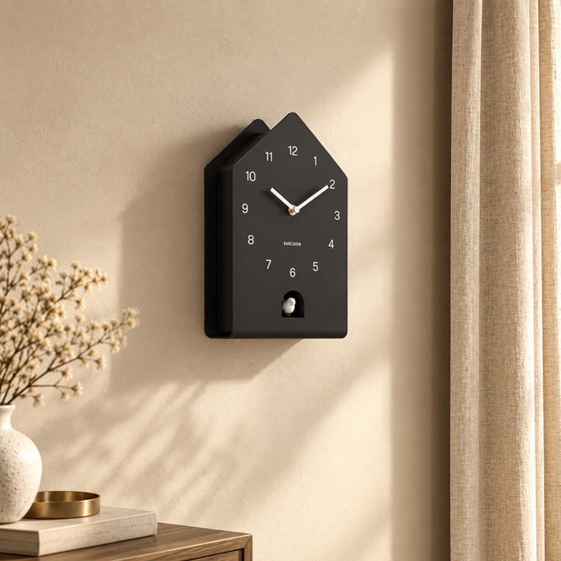 Fino Cuckoo Wall Clock - Black