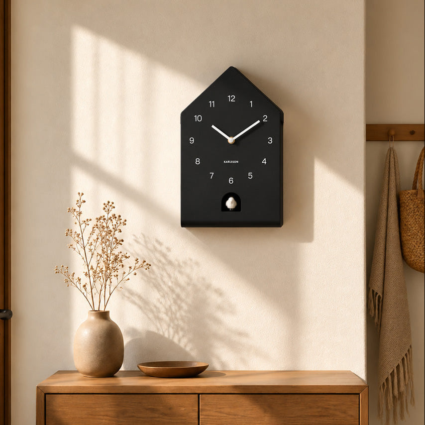 Fino Cuckoo Wall Clock - Black
