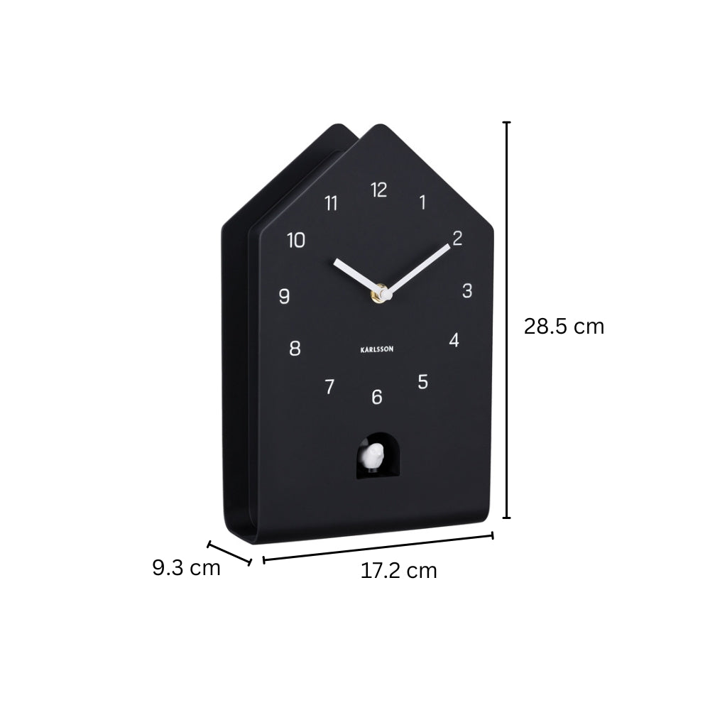 Fino Cuckoo Wall Clock - Black