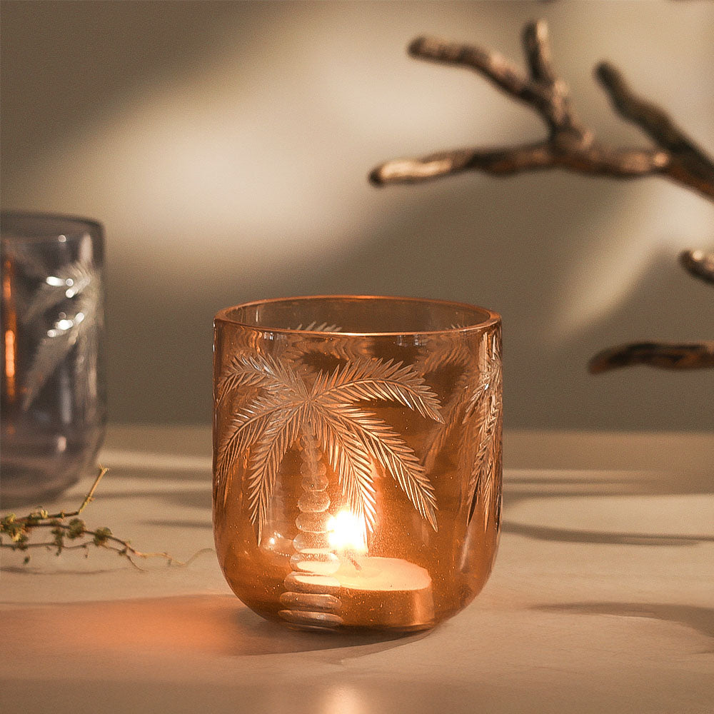 Firework and Palm Votives, 4-Piece Gift Set