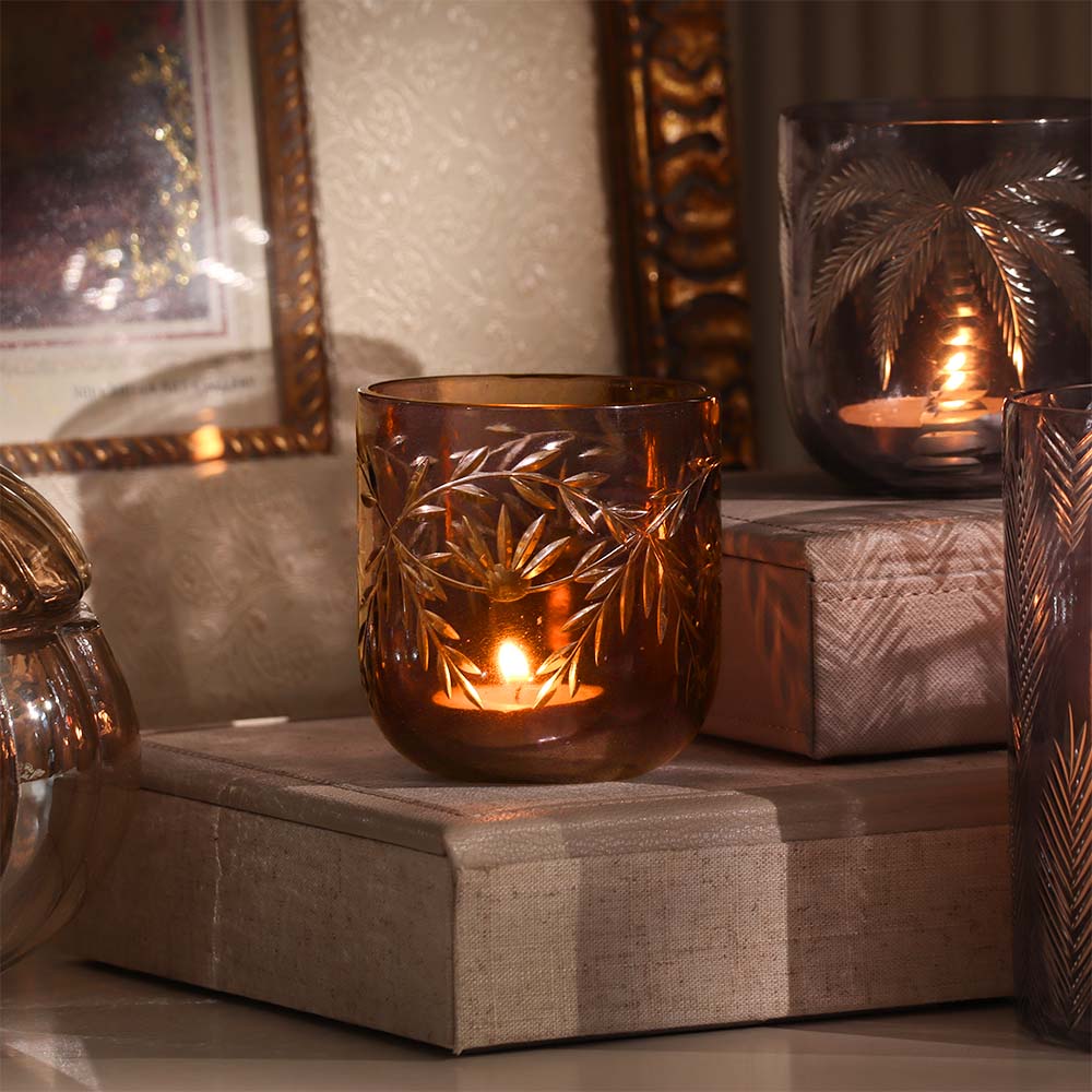 Firework and Palm Votives, 4-Piece Gift Set