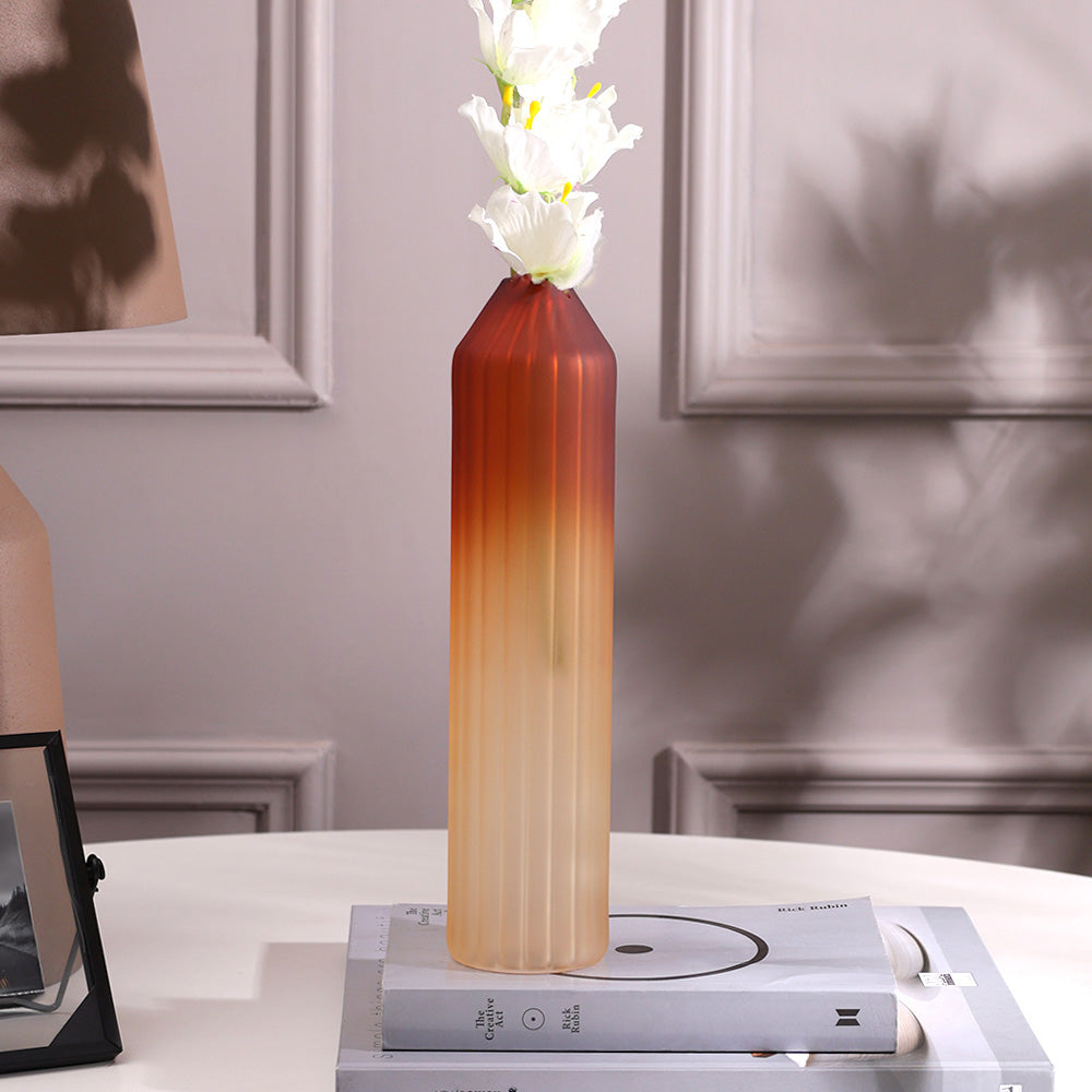 Botella Glass Vase Medium - Frosted Amber