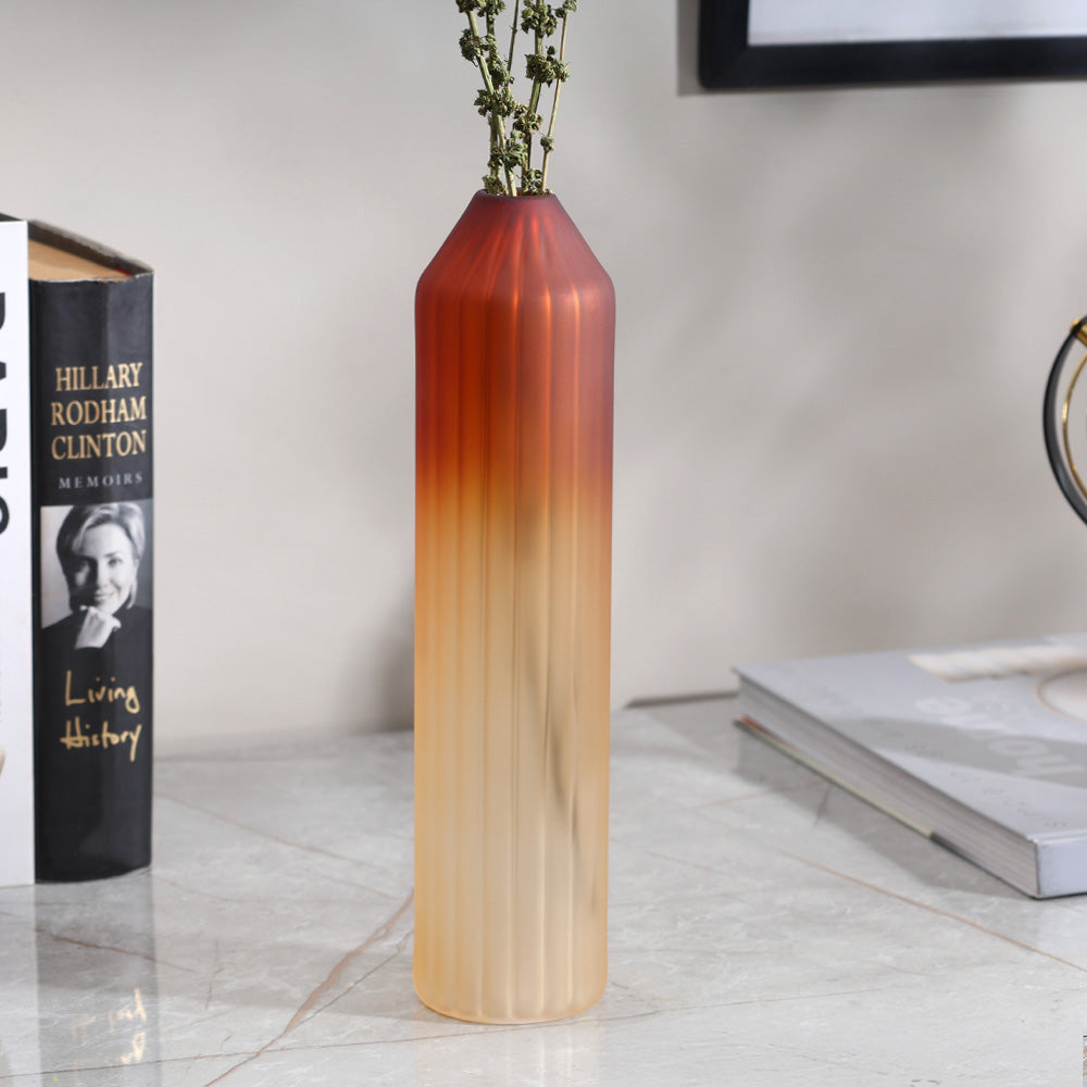 Botella Glass Vase Medium - Frosted Amber