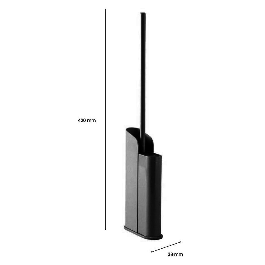 Flat Toilet Brush - Black