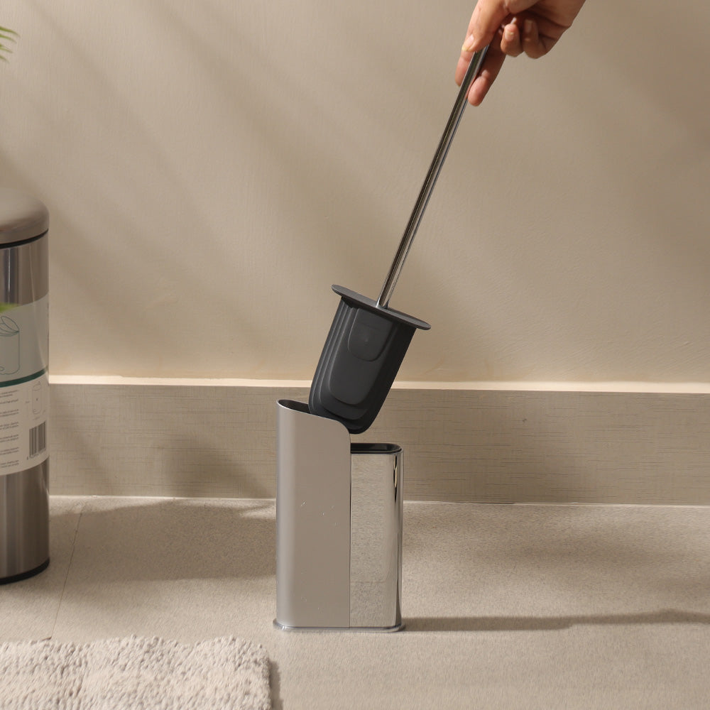 Flat Toilet Brush - Chrome