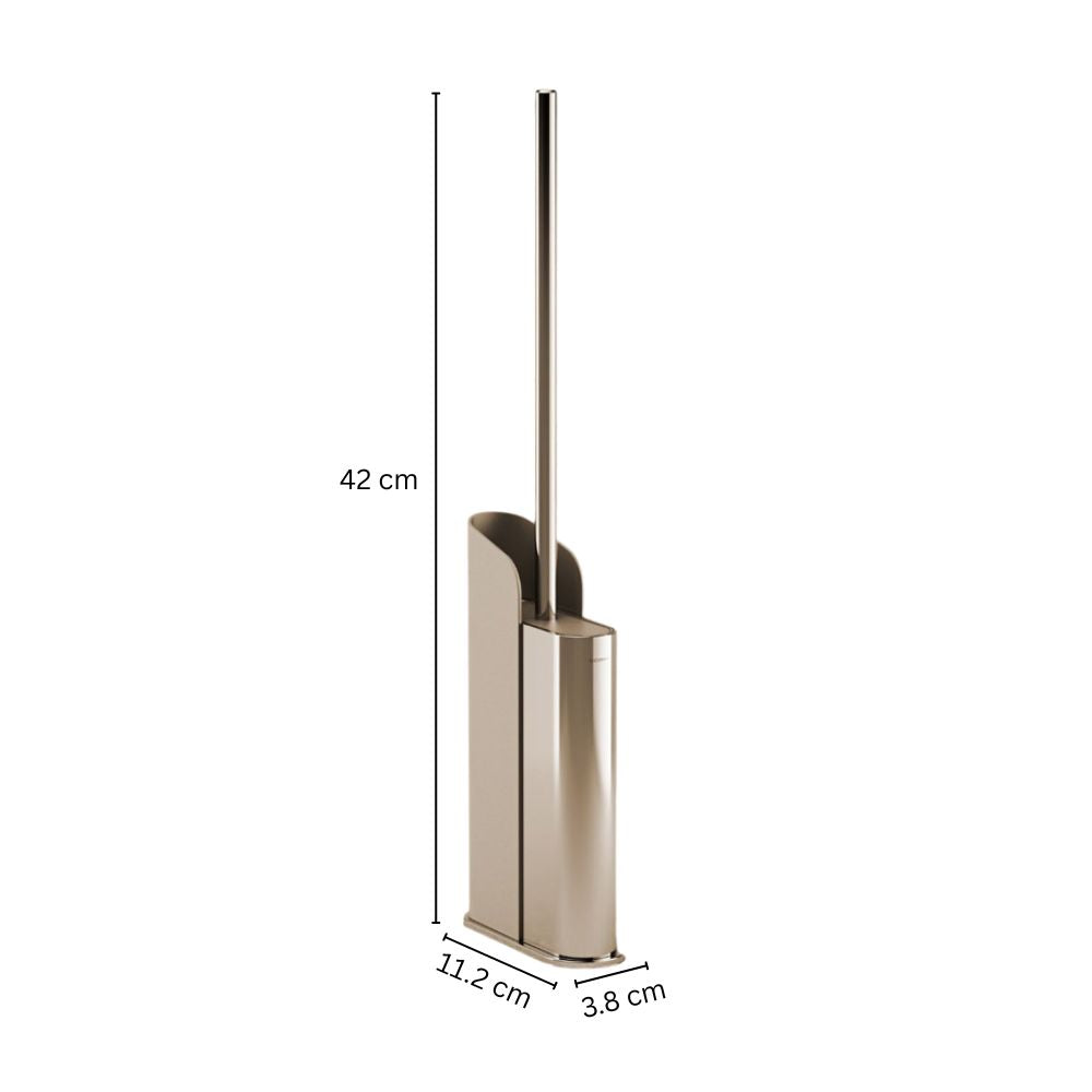 Flat Toilet Brush - Chrome