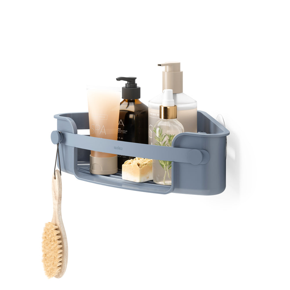 Flex Adhesive Corner Bin - Blue