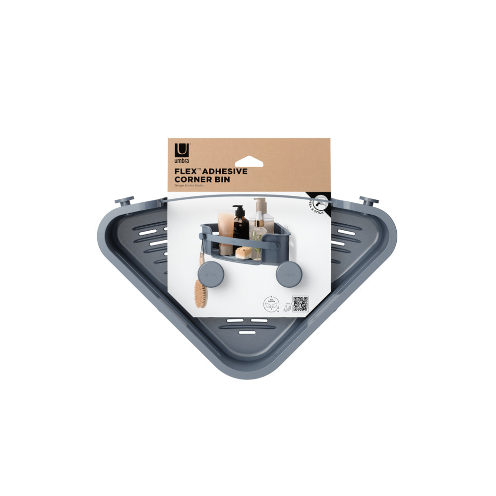 Flex Adhesive Corner Bin - Blue