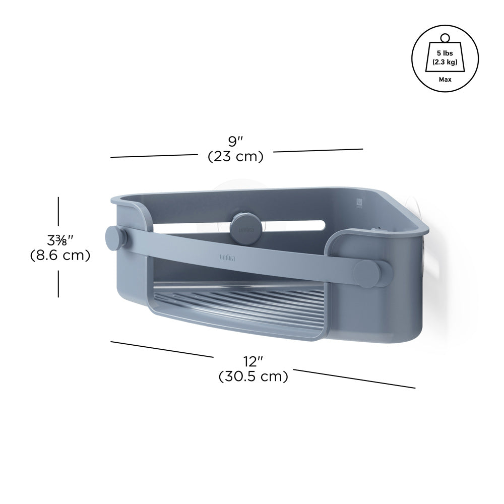 Flex Adhesive Corner Bin - Blue