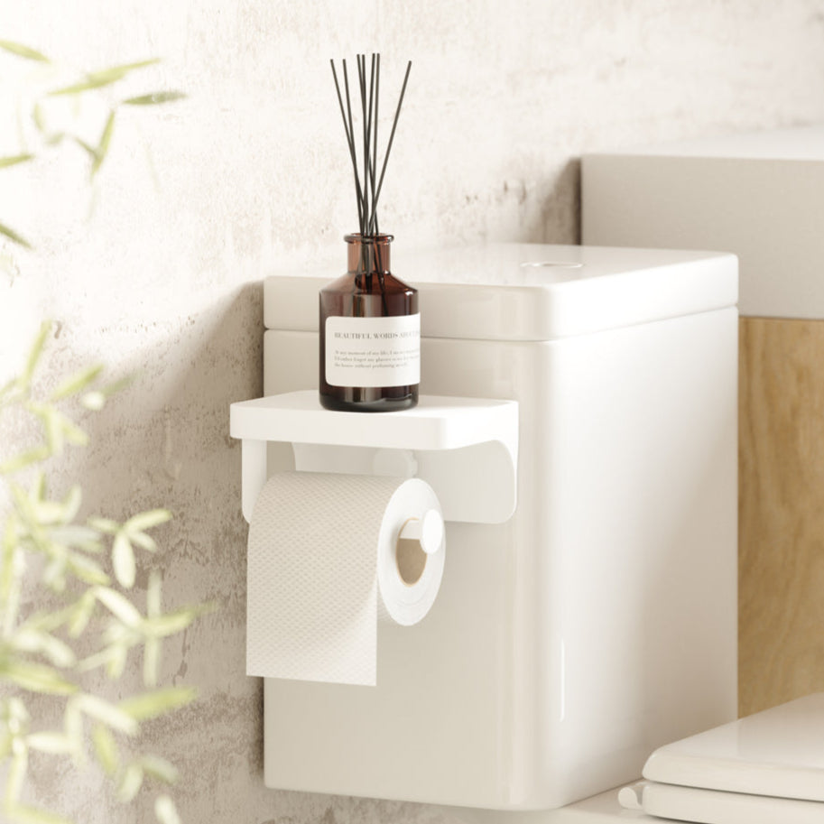 Flex Adhesive Toilet Paper Holder - White