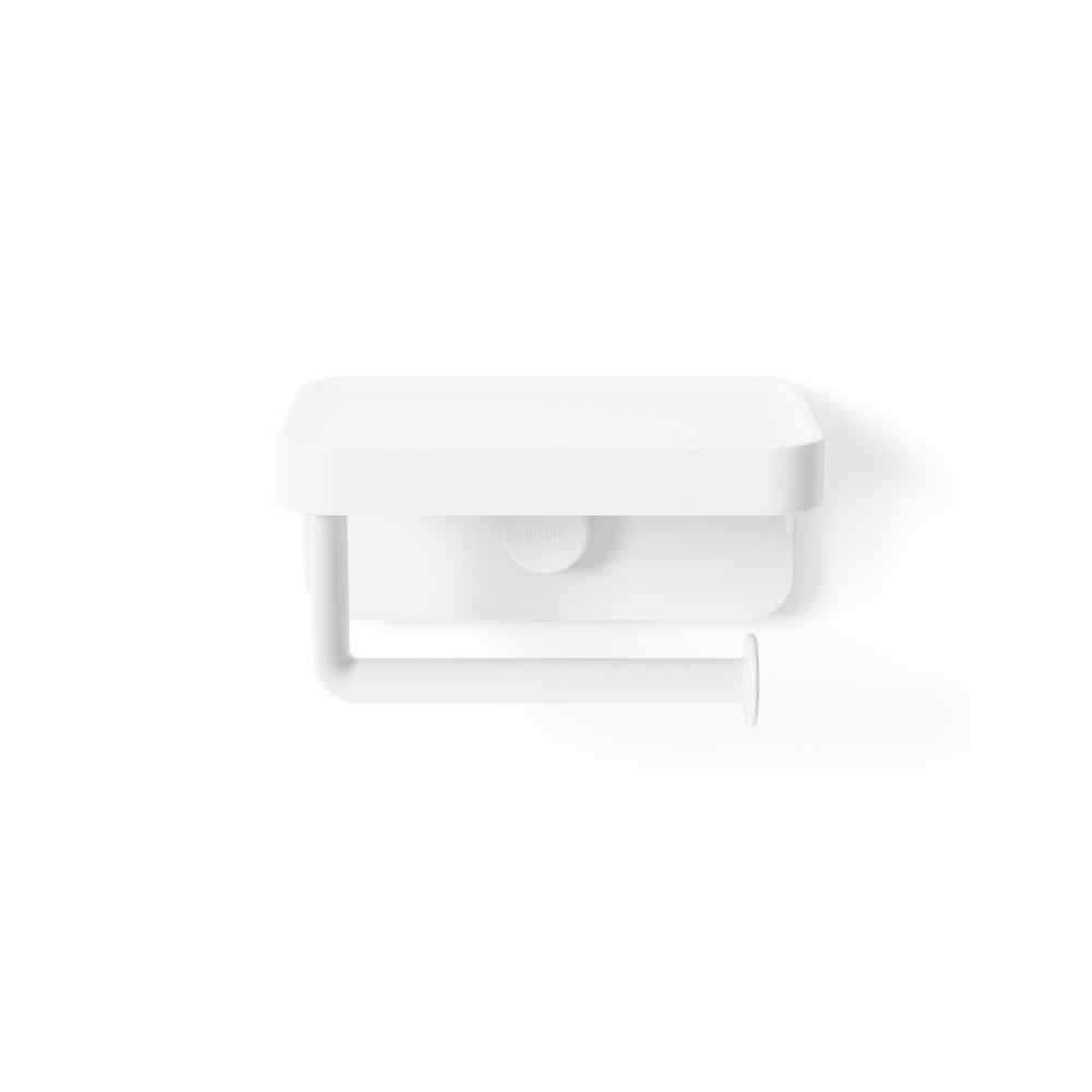Flex Adhesive Toilet Paper Holder - White