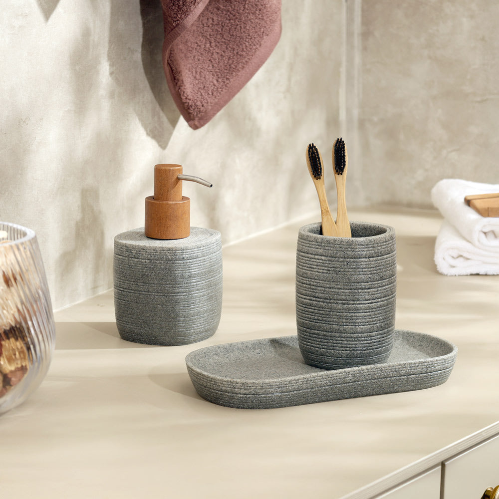 Flint 3-piece Bathroom Set - Stone Grey