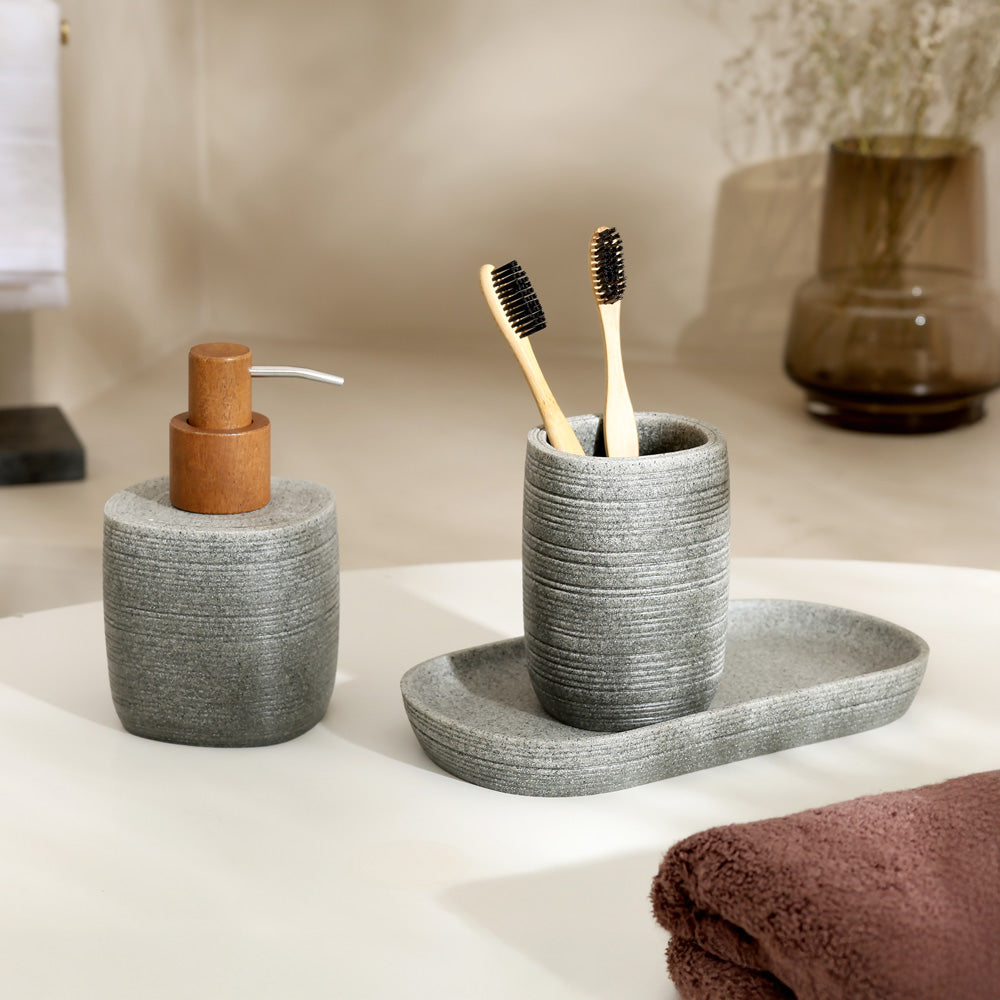 Flint 3-piece Bathroom Set - Stone Grey