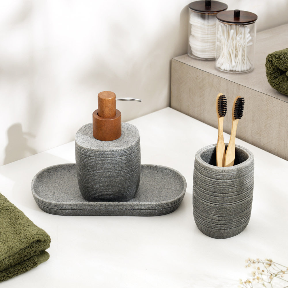 Flint 3-piece Bathroom Set - Stone Grey