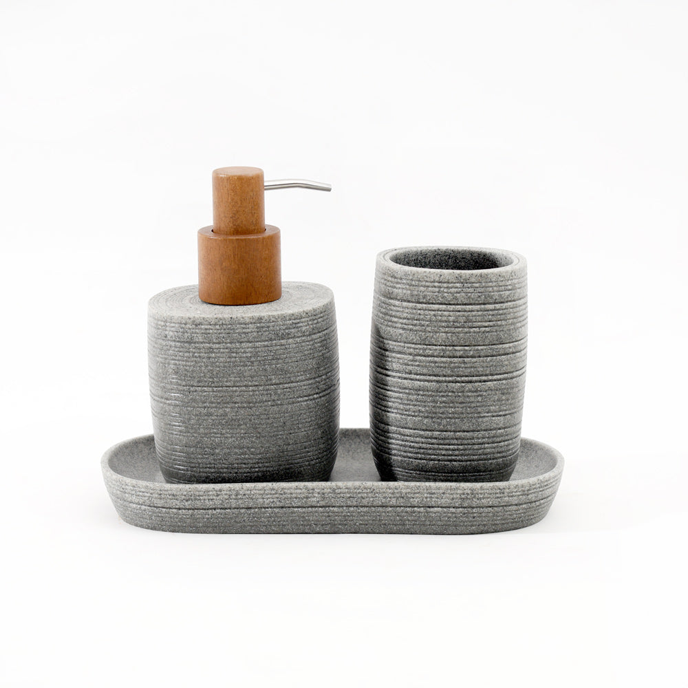 Flint 3-piece Bathroom Set - Stone Grey