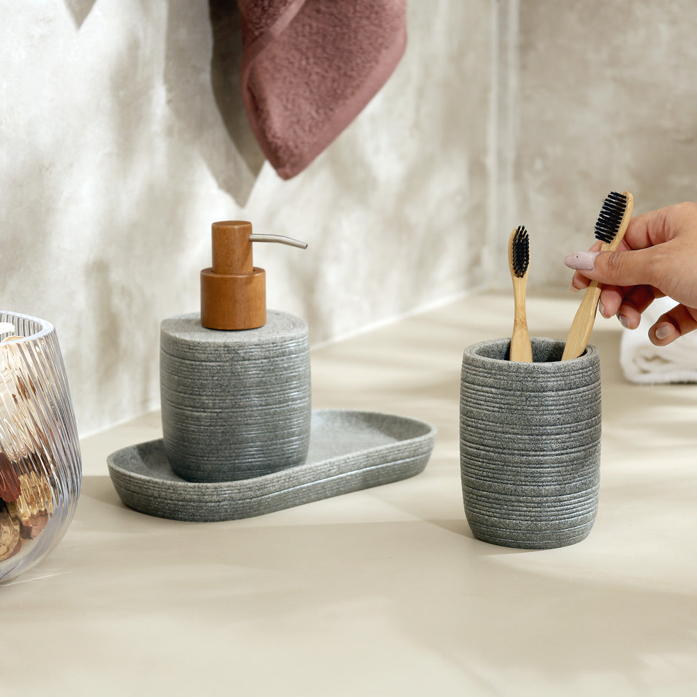 Flint 3-piece Bathroom Set - Stone Grey