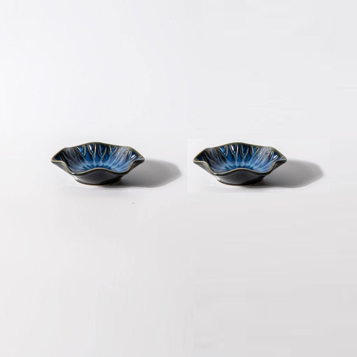 Floret Dessert Plate - Blue, Set of 2