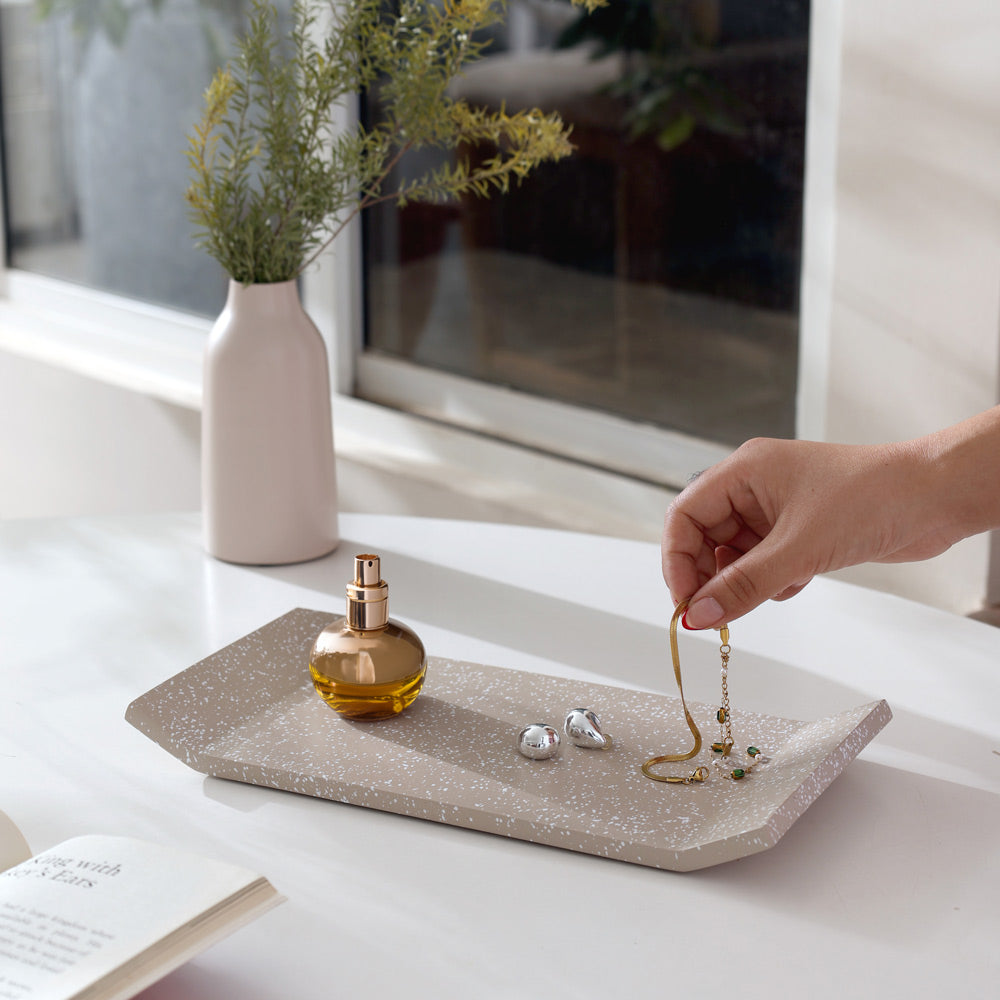 Flow Valet Tray - Speckled Taupe