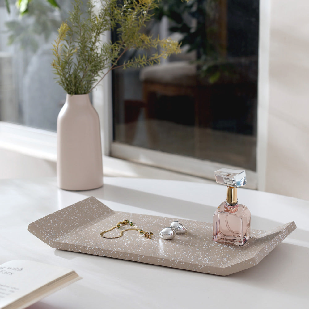 Flow Valet Tray - Speckled Taupe