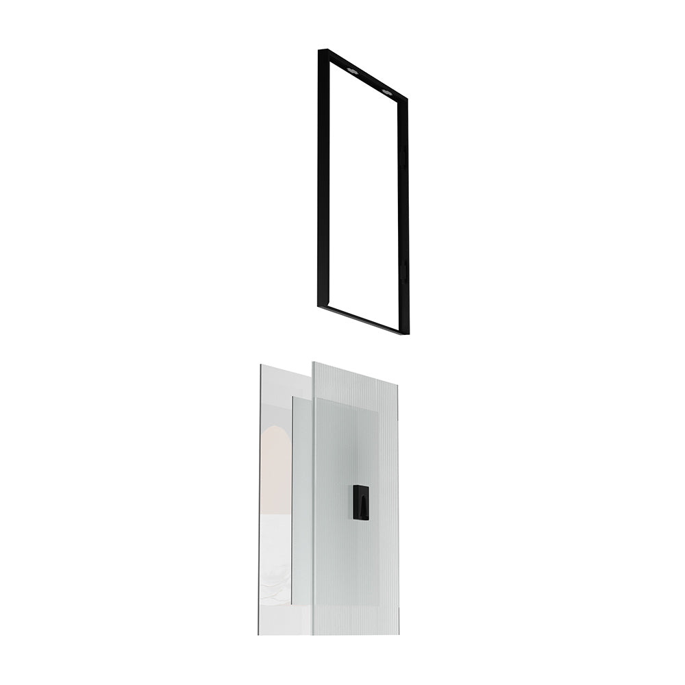 Flute Wall Picture Frames, Set of 4 - Black