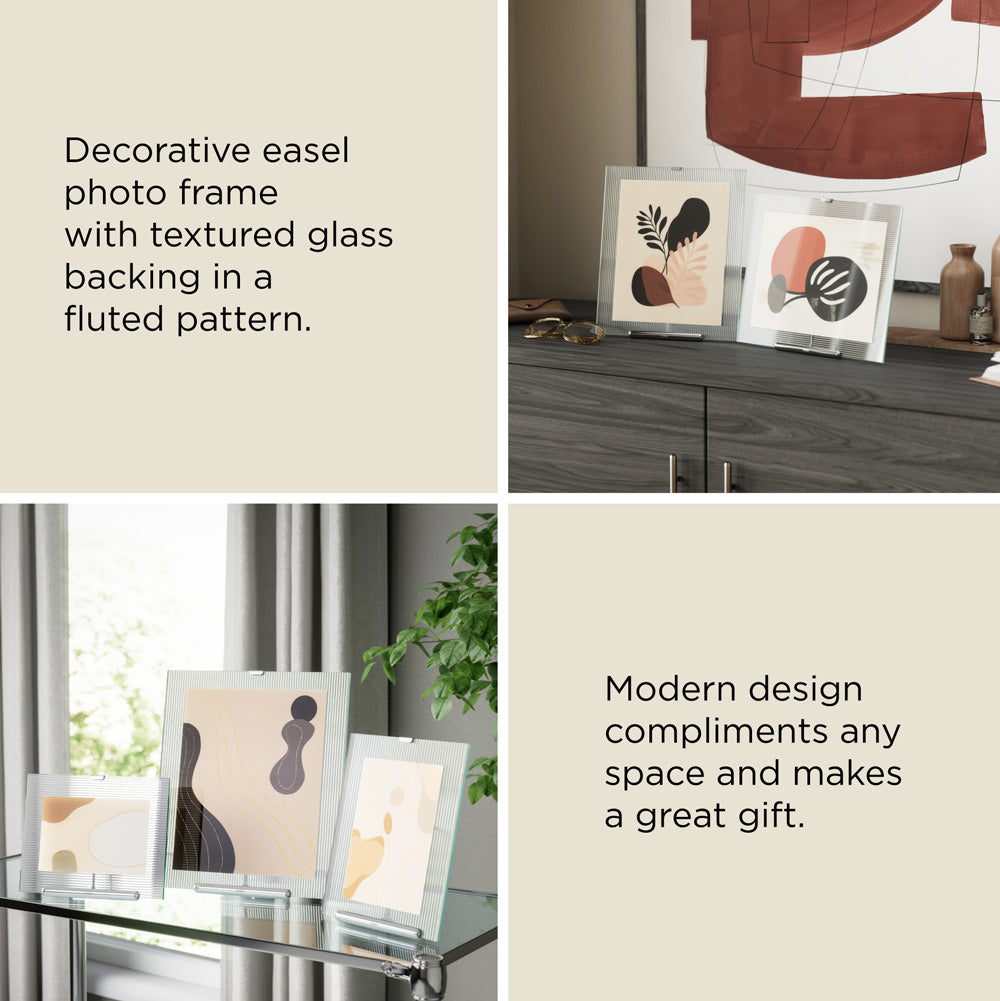 Flute Photo Frame Extra Large  - Chrome