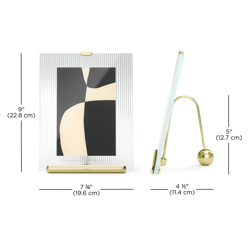 Flute Photo Frame Large - Brass