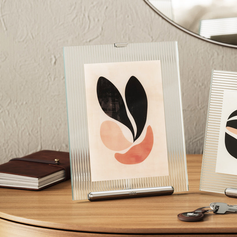 Flute Photo Frame Large - Chrome
