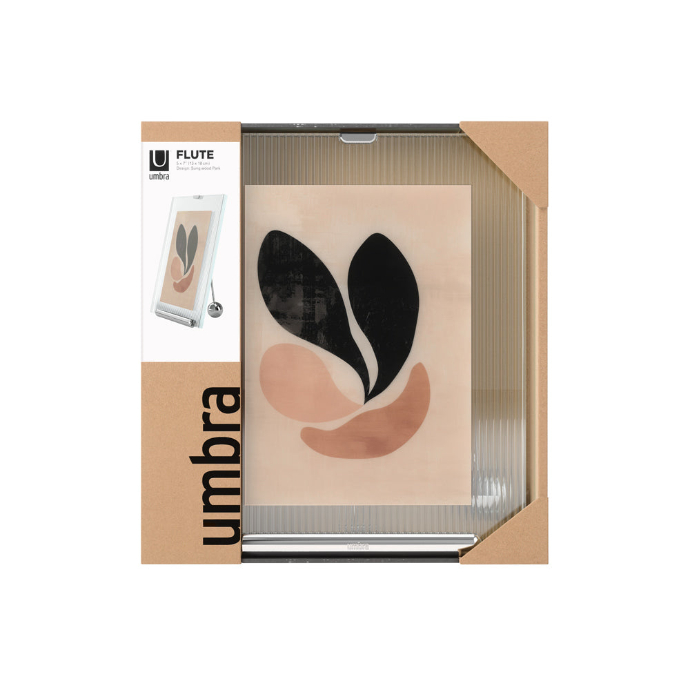 Flute Photo Frame Large - Chrome