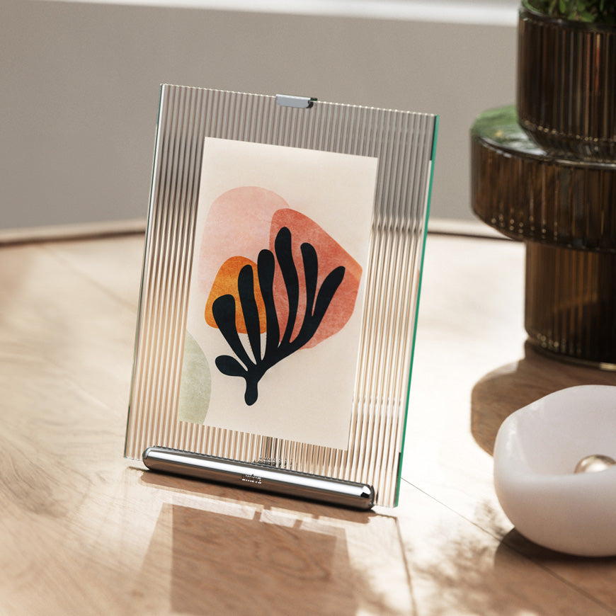 Flute Photo Frame Medium - Chrome