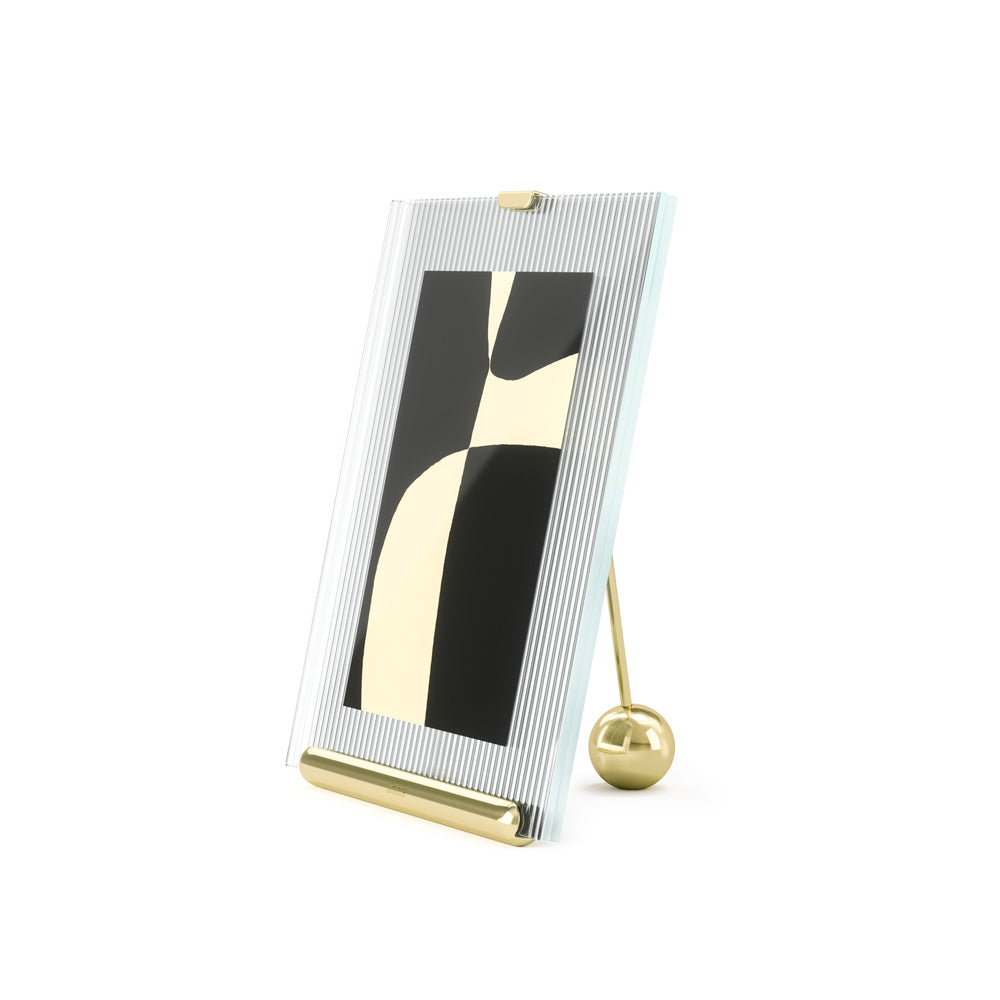 Flute Photo Frame Medium - Brass