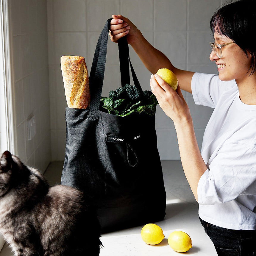 Foldable Tote Bag - Black