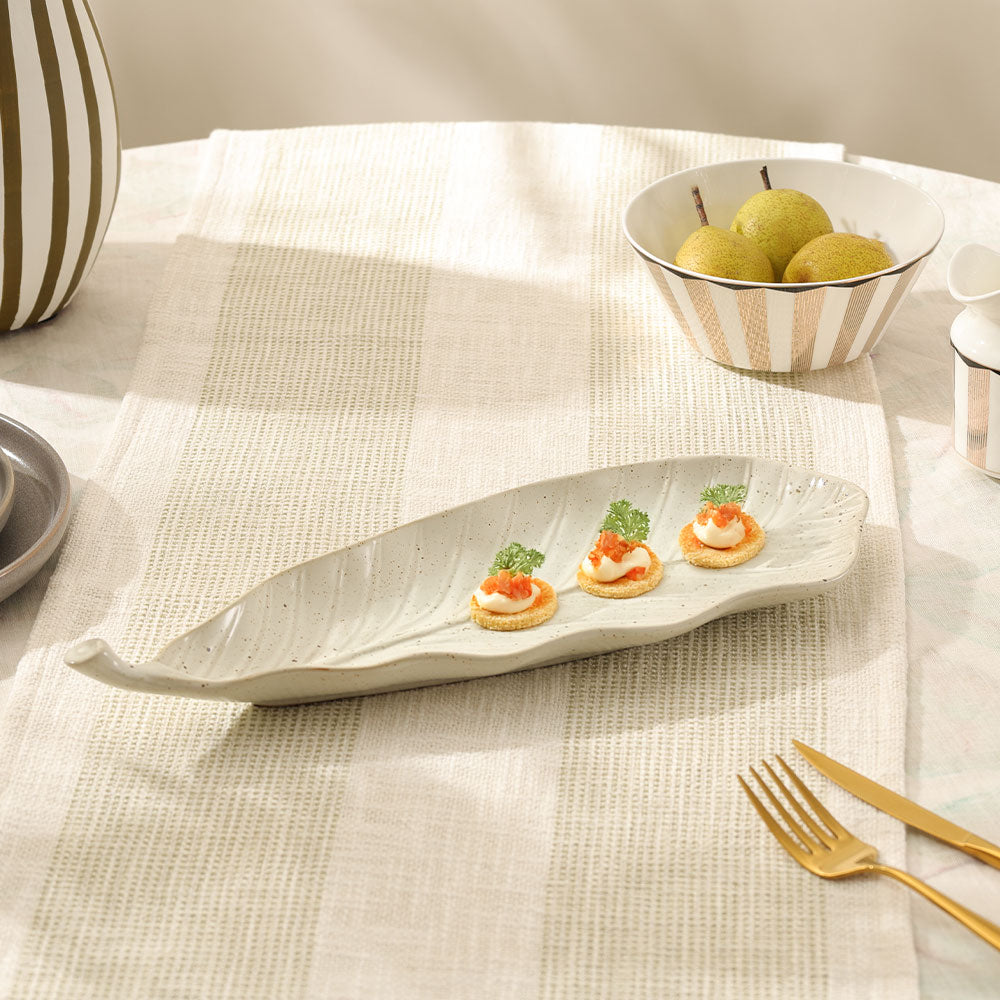 Folie Serving Platter - Speckled White