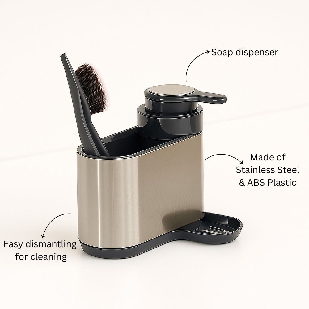 Forge Soap Dispenser & Scrub Holder