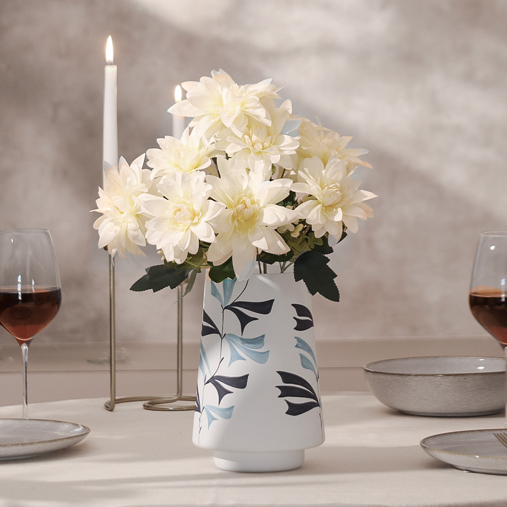 Formal Dahlias Faux Stem - Ivory