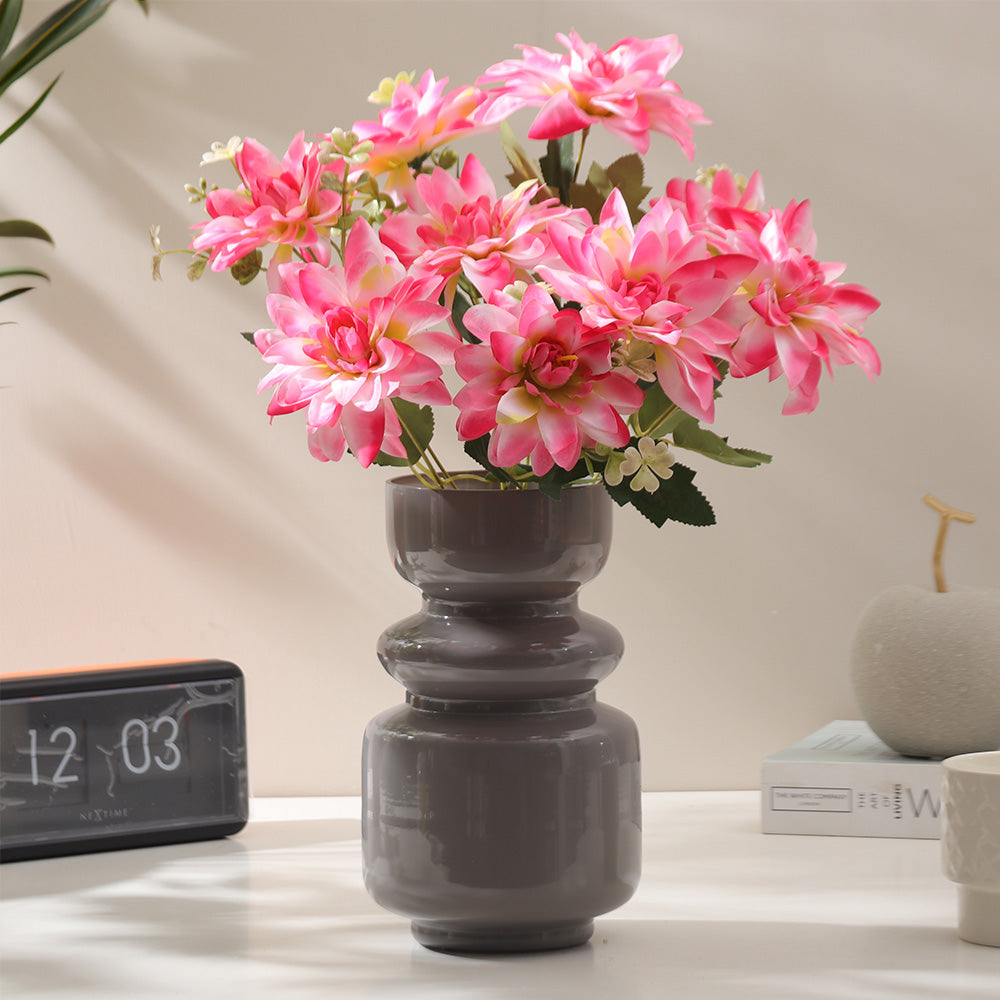 Formal Dahlias Faux Stem - Pink Sunrise