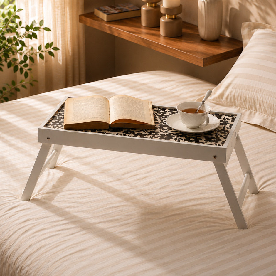 Francis Folding Bed Tray XL - Monochrome