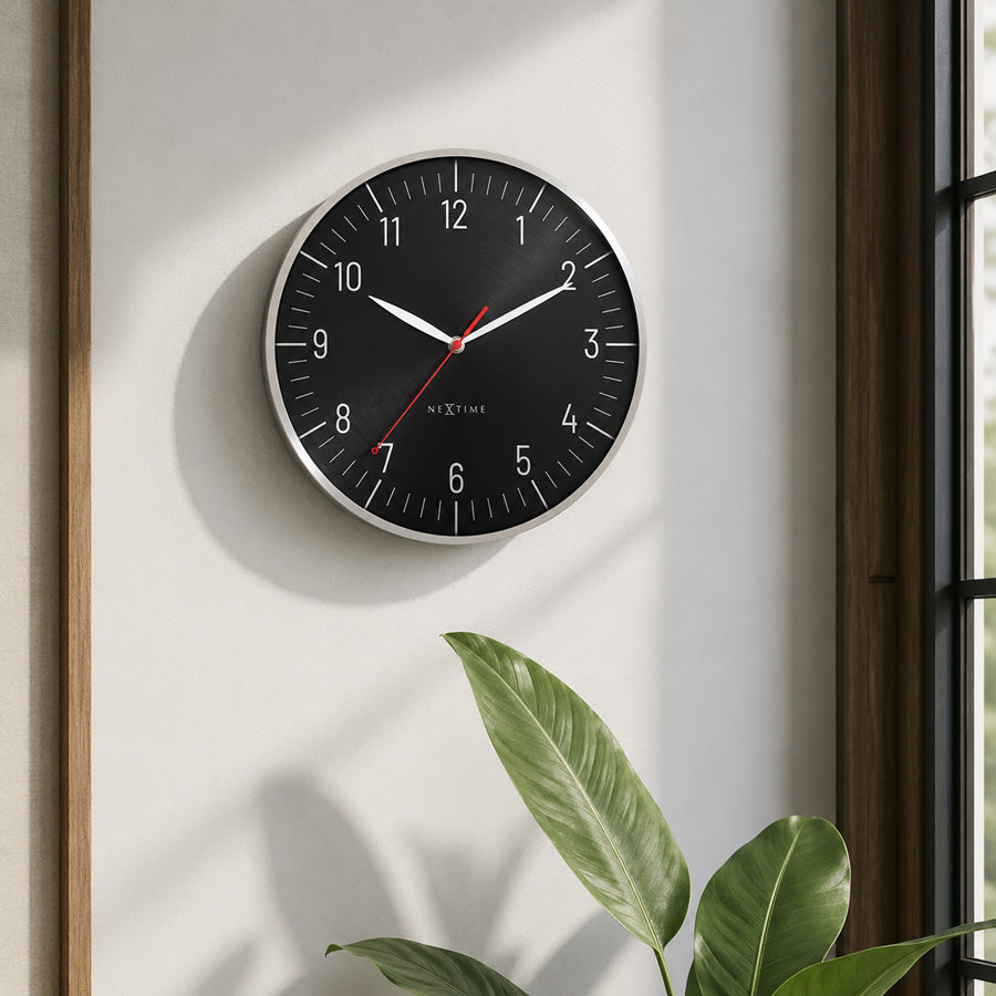 Frankfurt Dome Wall Clock 30cm - Black