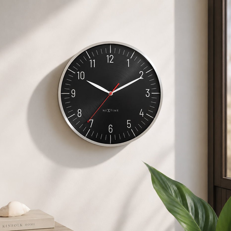 Frankfurt Dome Wall Clock 30cm - Black