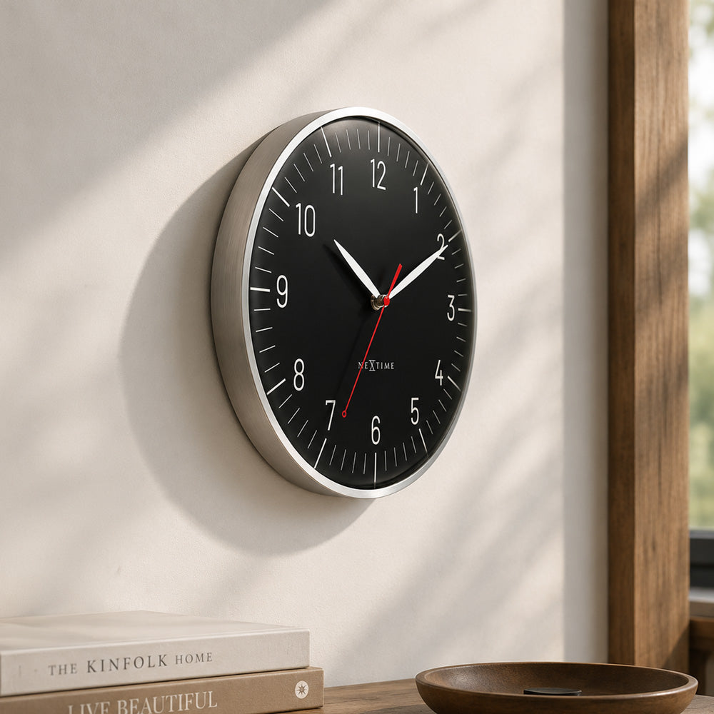 Frankfurt Dome Wall Clock 30cm - Black