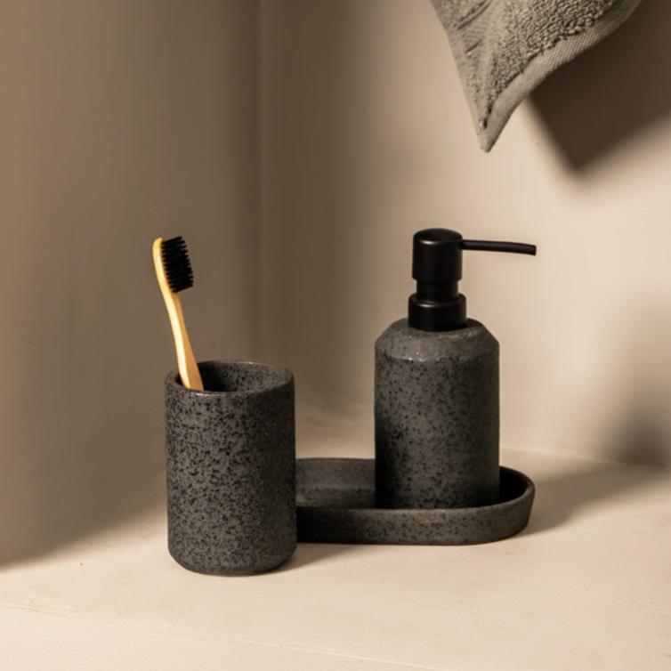 Fray 3-piece Bathroom Set - Charcoal