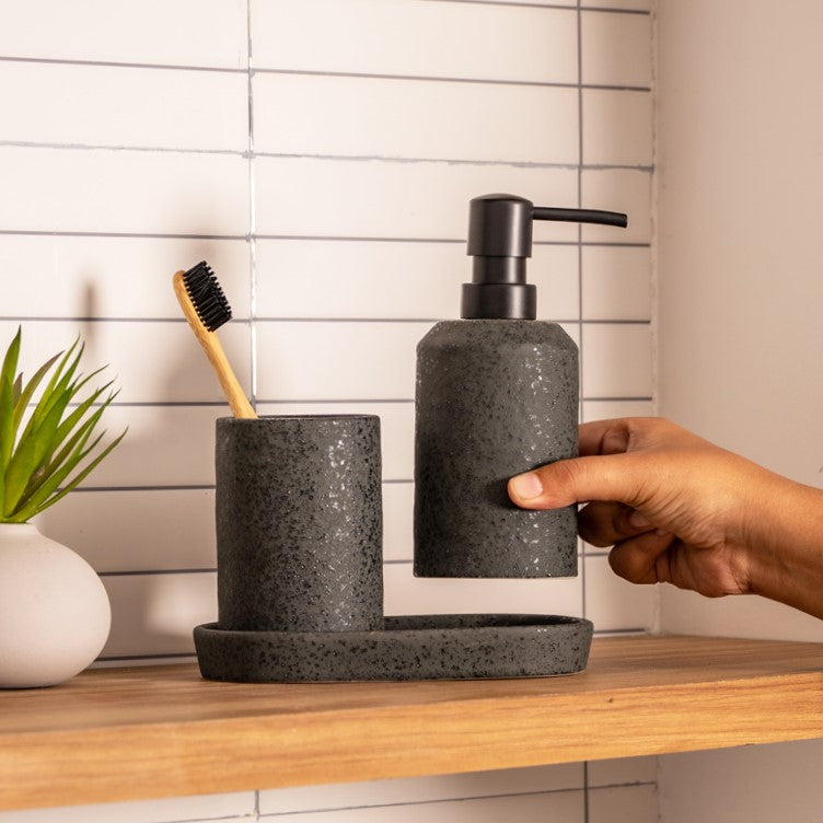 Fray 3-piece Bathroom Set - Charcoal