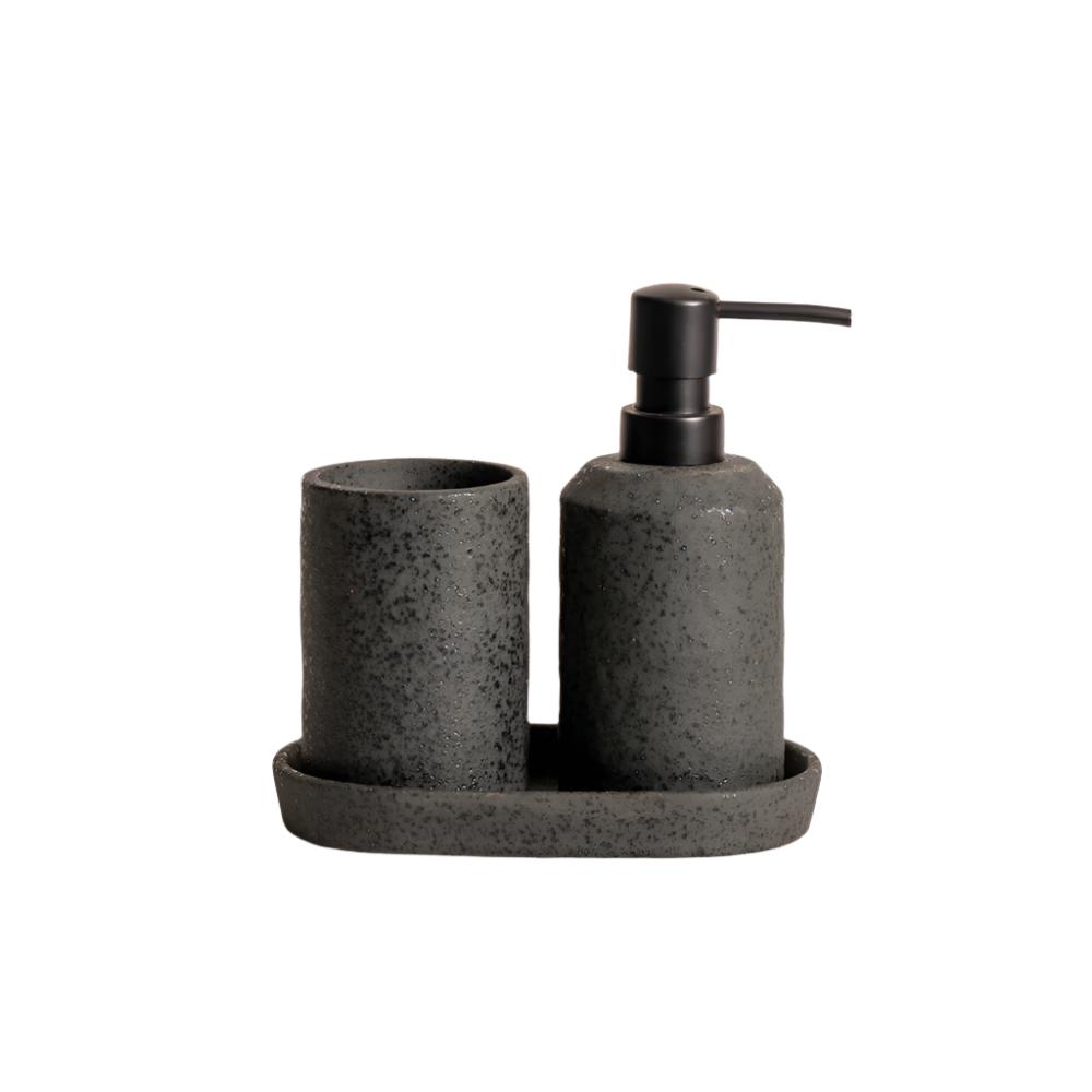 Fray 3-piece Bathroom Set - Charcoal