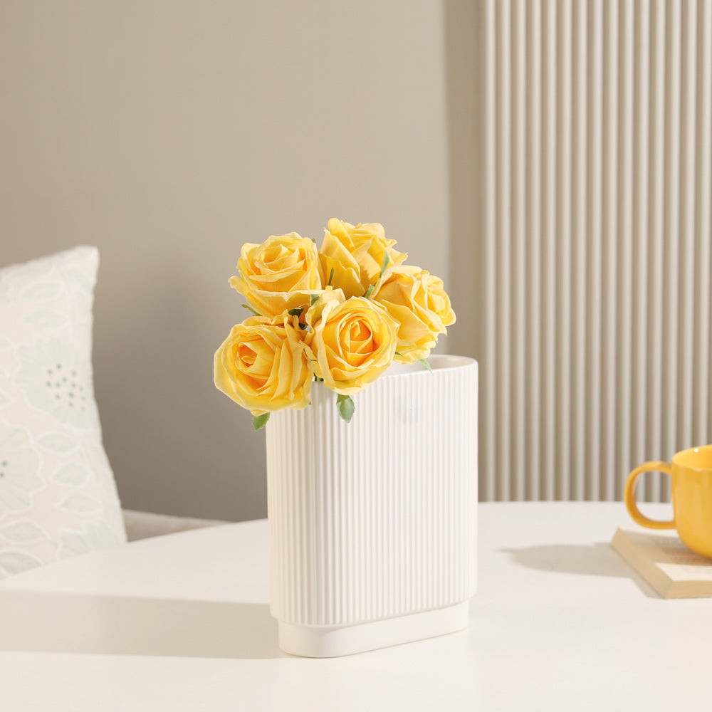 French Roses Faux Bunch Short - Yellow