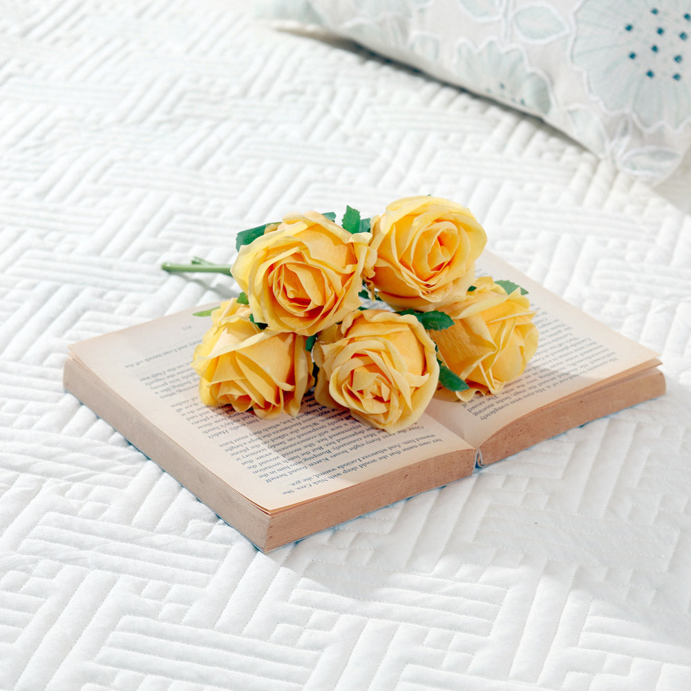 French Roses Faux Bunch Short - Yellow