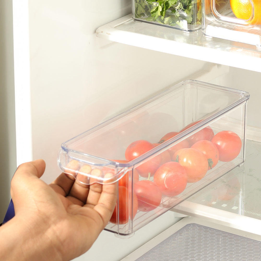 Fresco Deep Fridge Bin with Lid Deep - Clear