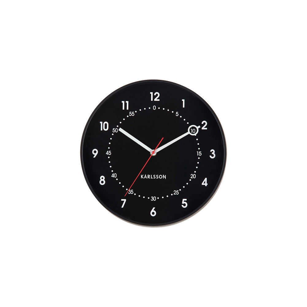 Fresco Wall Clock 31cm - Black