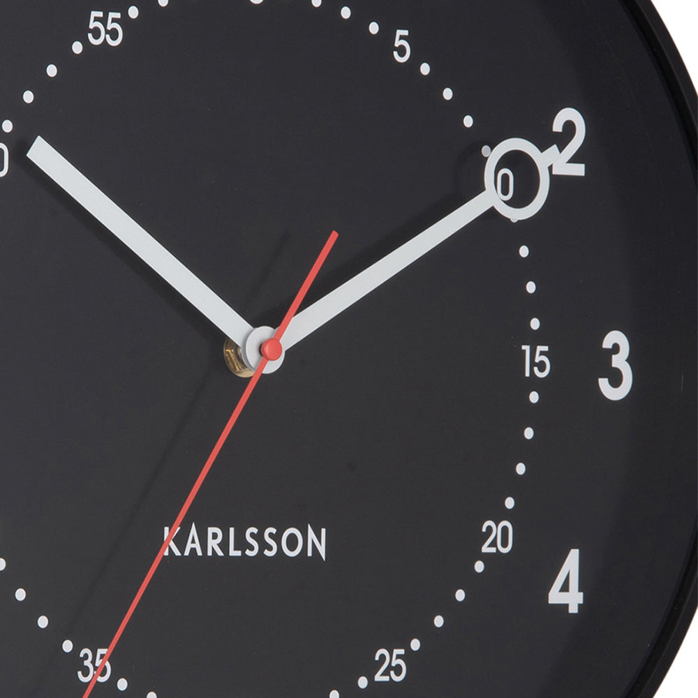 Fresco Wall Clock 31cm - Black