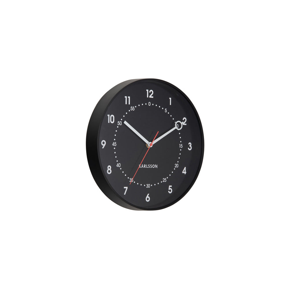 Fresco Wall Clock 31cm - Black